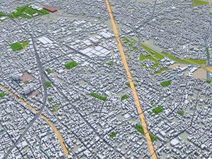Saitama city japan 40km 3D Model