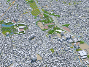 Saitama city japan 40km 3D Model