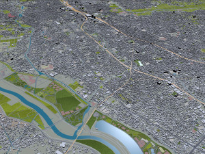 Saitama city japan 40km 3D Model
