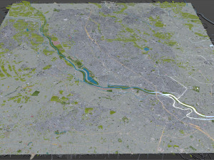 Saitama city japan 40km 3D Model