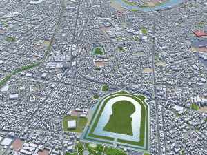 Sakai city japan 50km 3D Model