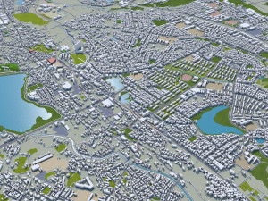Sakai city japan 50km 3D Модель