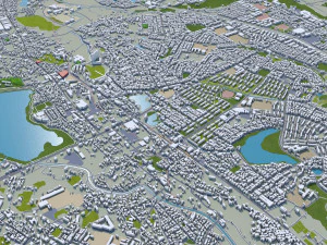Sakai city japan 50km 3D Model