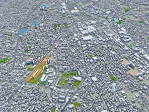 Sakai city japan 50km 3D Model