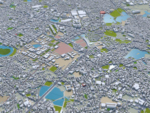Sakai city japan 50km 3D Модель