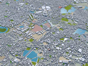 Sakai city japan 50km 3D Model