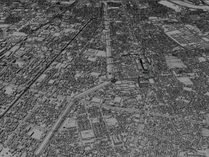 Sakai city japan 50km 3D Модель