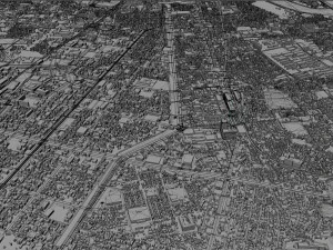 Sakai city japan 50km 3D Model