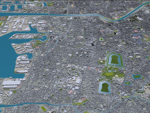 Sakai city japan 50km 3D Модель