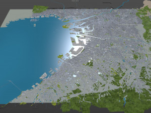 Sakai city japan 50km 3D Модель