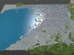 Sakai city japan 50km 3D Model