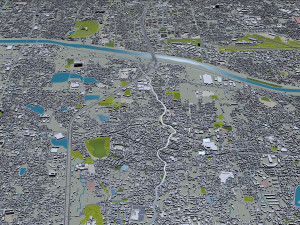Sakai city japan 50km 3D Модель