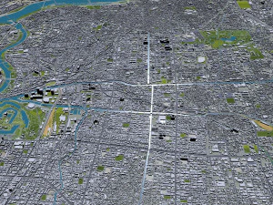 Sakai city japan 50km 3D Model