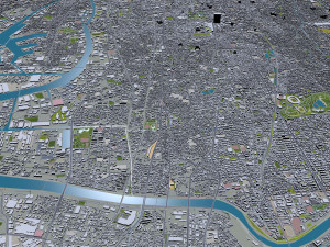Sakai city japan 50km 3D Модель