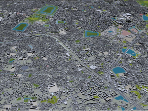 Sakai city japan 50km 3D Модель