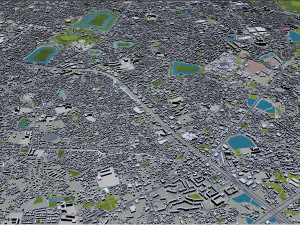 Sakai city japan 50km 3D Model