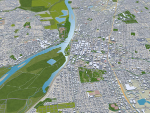 Salem city oregon usa 50km 3Dモデル