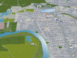 Salem city oregon usa 50km 3Dモデル