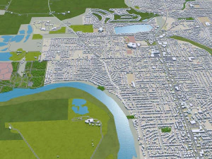Salem city oregon usa 50km 3D Model