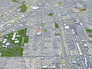 Salem city oregon usa 50km 3Dモデル