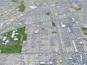 Salem city oregon usa 50km 3D Model