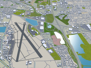 Salem city oregon usa 50km 3Dモデル