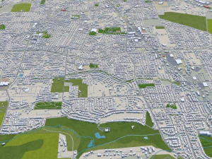 Salem city oregon usa 50km 3D Model