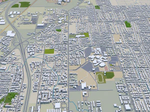 Salem city oregon usa 50km 3D Model