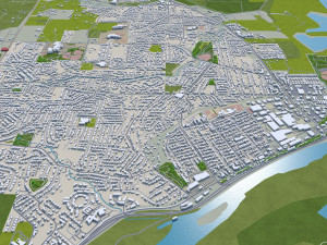 Salem city oregon usa 50km 3Dモデル