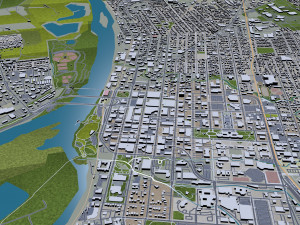Salem city oregon usa 50km 3Dモデル