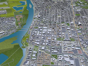 Salem city oregon usa 50km 3D Model