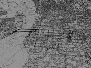 Salem city oregon usa 50km 3D Model
