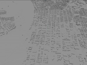 Salem city oregon usa 50km 3Dモデル