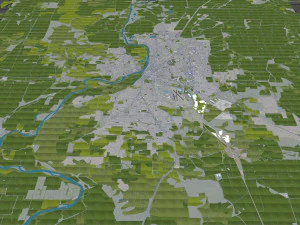 Salem city oregon usa 50km 3D Model