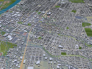 Salem city oregon usa 50km 3D Model