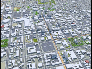 Salt lake city utah usa 60km 3D Model