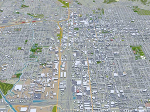Salt lake city utah usa 60km 3D Model