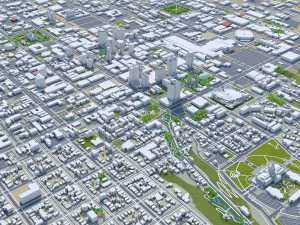 Salt lake city utah usa 60km 3D Model
