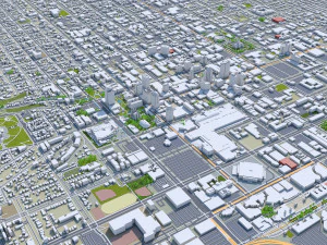 Salt lake city utah usa 60km 3D Model