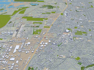 Salt lake city utah usa 60km 3D Model