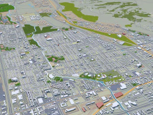 Salt lake city utah usa 60km 3D Model