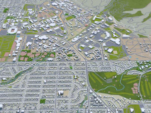Salt lake city utah usa 60km 3D Model