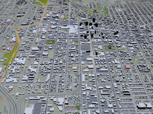 Salt lake city utah usa 60km 3D Model