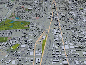 Salt lake city utah usa 60km 3D Model