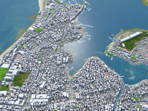 Salvador city brazil 50km 3D Model