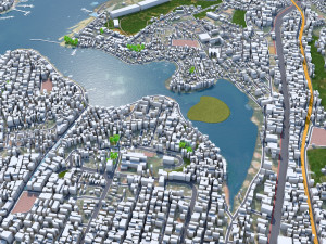 Salvador city brazil 50km 3D 모델