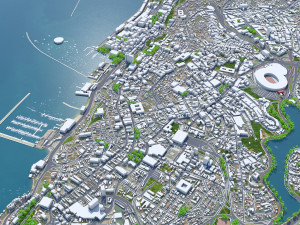 Salvador city brazil 50km 3D 모델