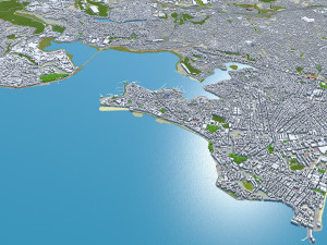Salvador city brazil 50km 3D 모델
