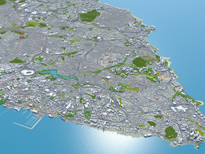 Salvador city brazil 50km 3D 모델