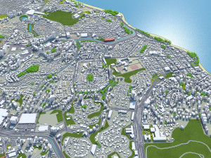Salvador city brazil 50km 3D 모델